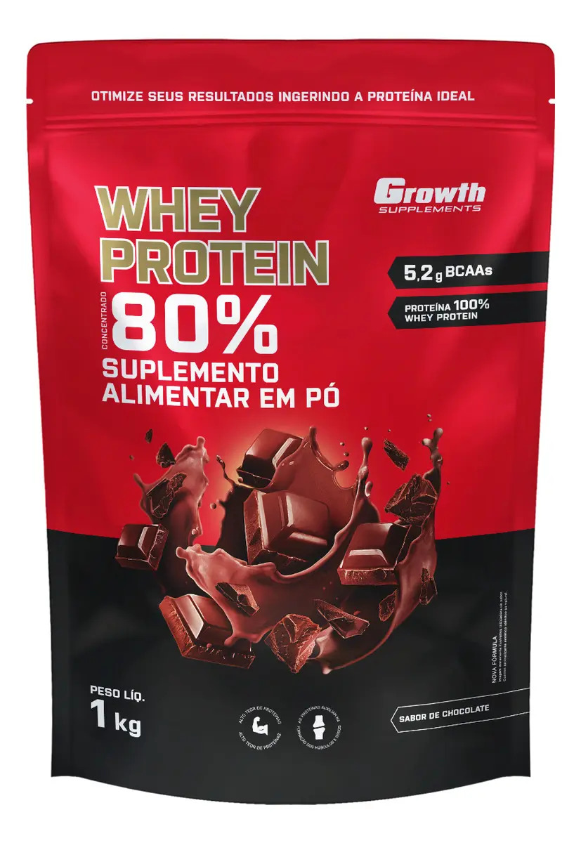 Whey Concentrado Growth 1kg Chocolate