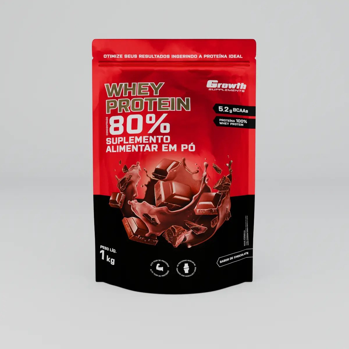 Whey Concentrado Growth 1kg Chocolate