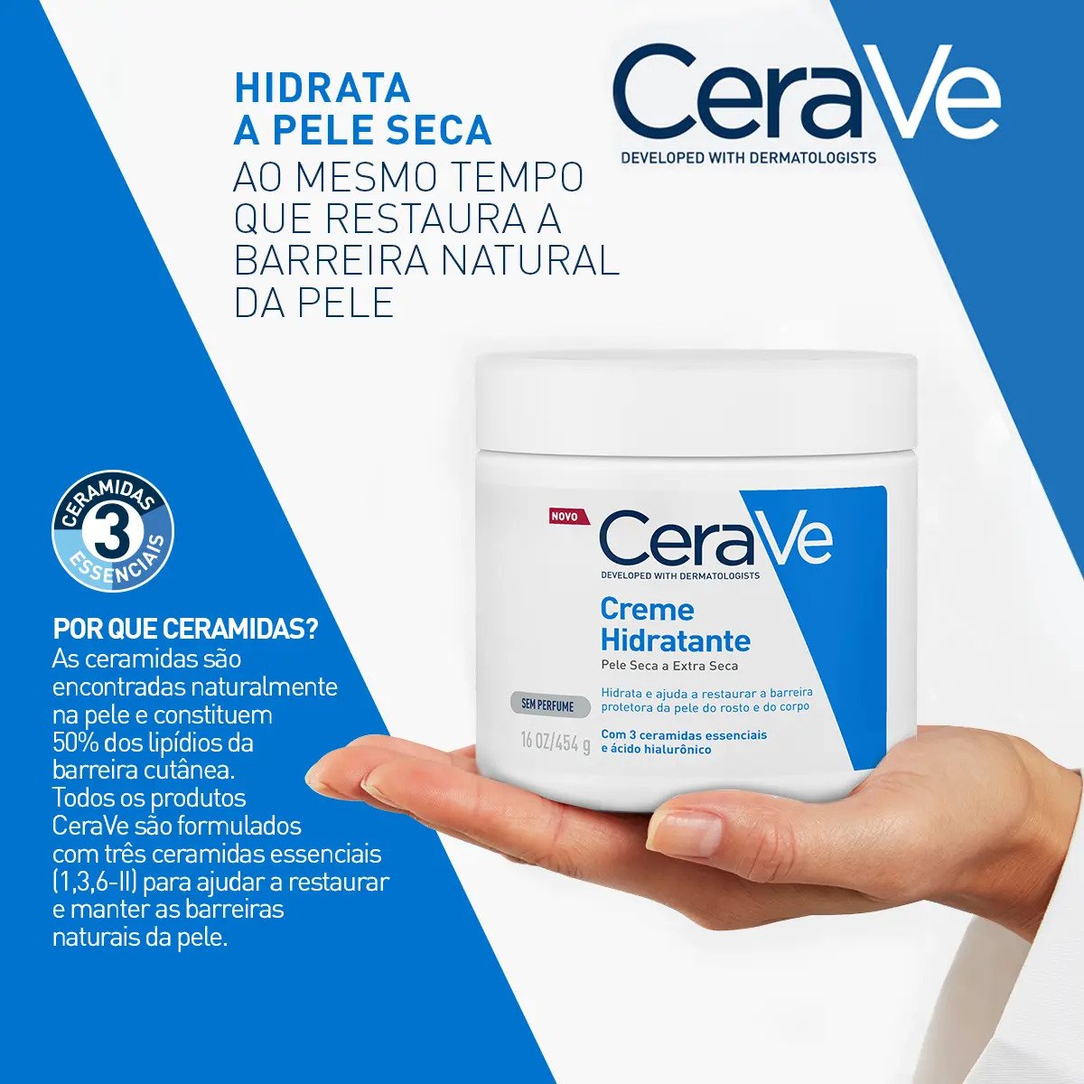 Creme Hidratante CeraVe Pele Seca 454g