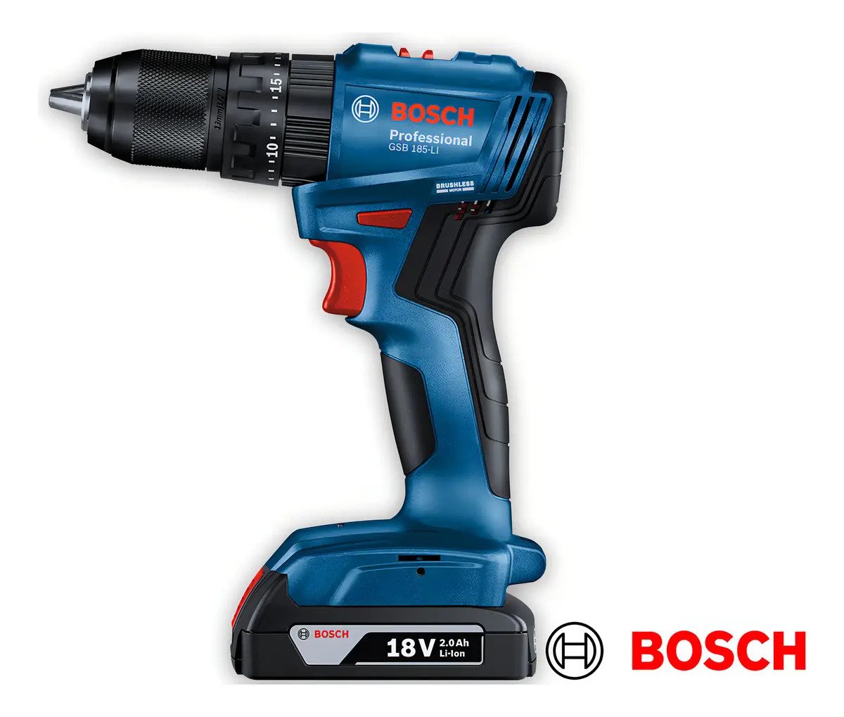 Parafusadeira Furadeira Bosch GSB 185-LI Brushless 18V