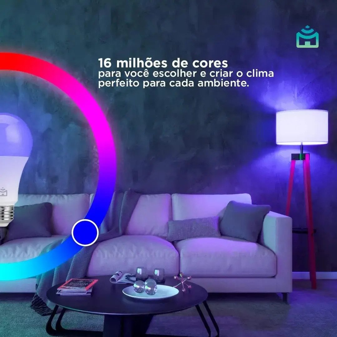 Kit 3 Lâmpadas Smart Wi-Fi Positivo Casa Inteligente 9W
