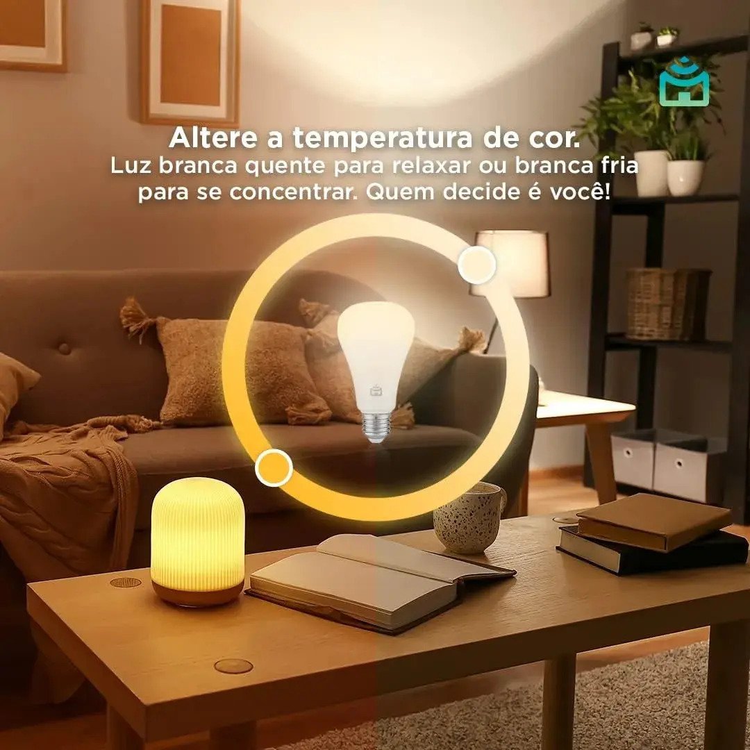 Kit 3 Lâmpadas Smart Wi-Fi Positivo Casa Inteligente 9W