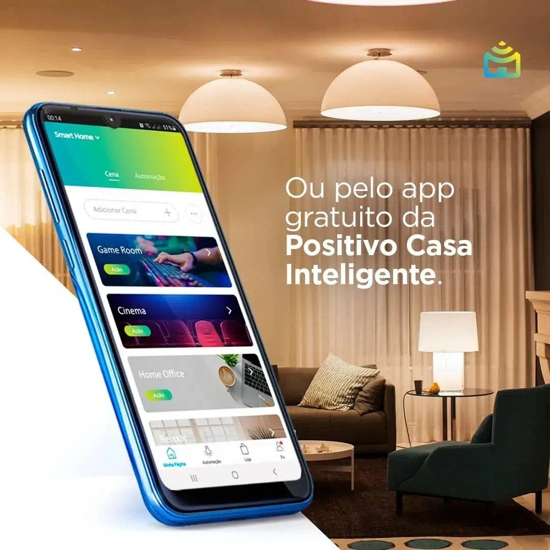 Kit 3 Lâmpadas Smart Wi-Fi Positivo Casa Inteligente 9W