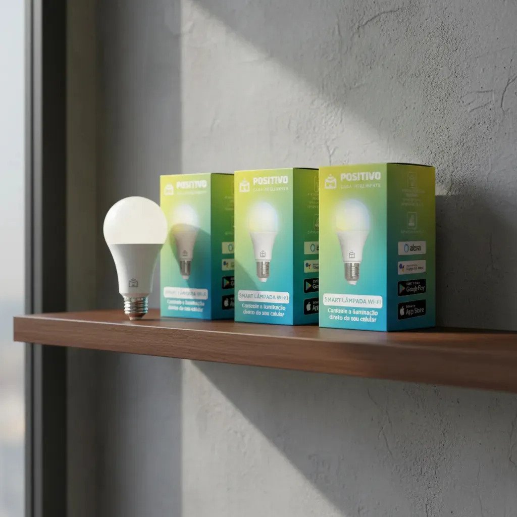 Kit 3 Lâmpadas Smart Wi-Fi Positivo Casa Inteligente 9W