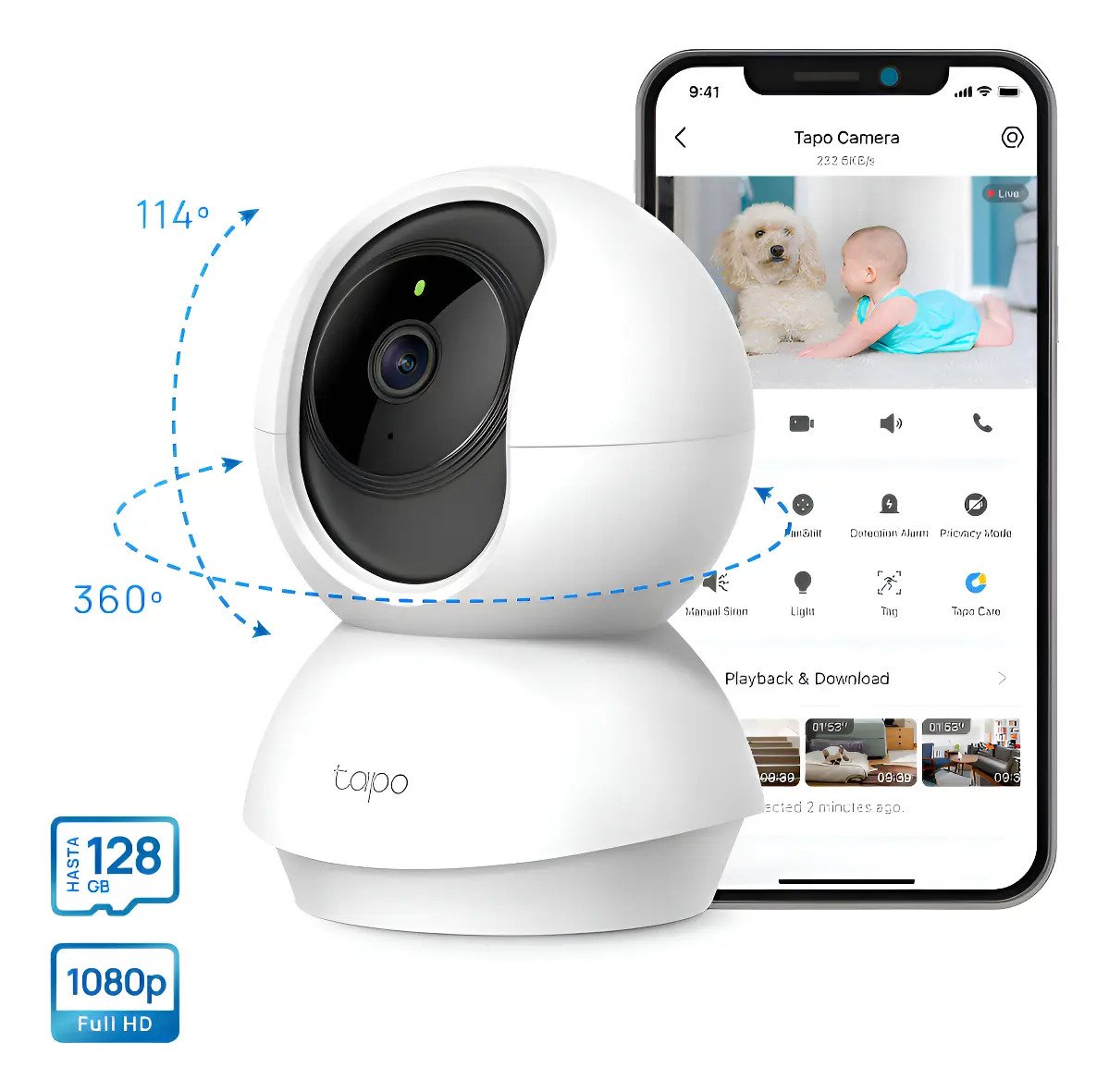 TP-Link Tapo C200 Camera Wi-Fi 1080p 360 graus