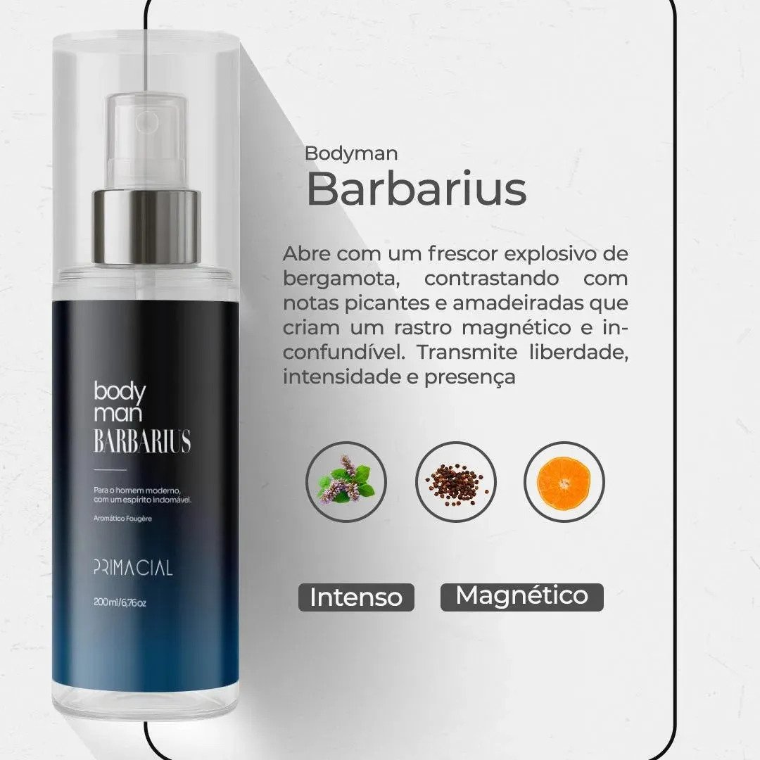 Kit Body Splash Masculino Barbarius + Enigma + Midtown 3x200ml